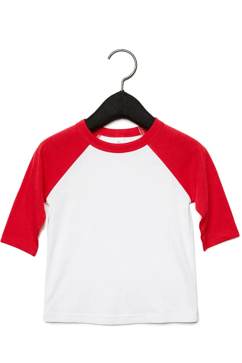 Bella+Canvas 3200T Toddler 3/4-Sleeve Baseball T-Shirt - Image 31