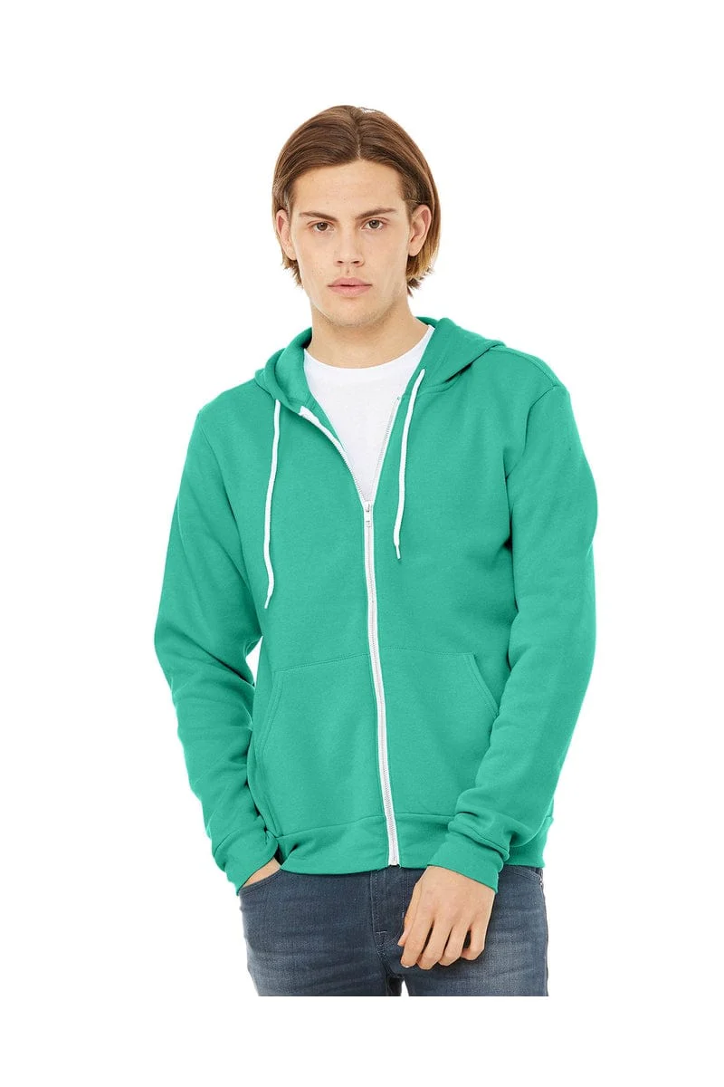 Bella+Canvas 3739 Unisex Poly-Cotton Fleece Full-Zip Hoodies - Image 36
