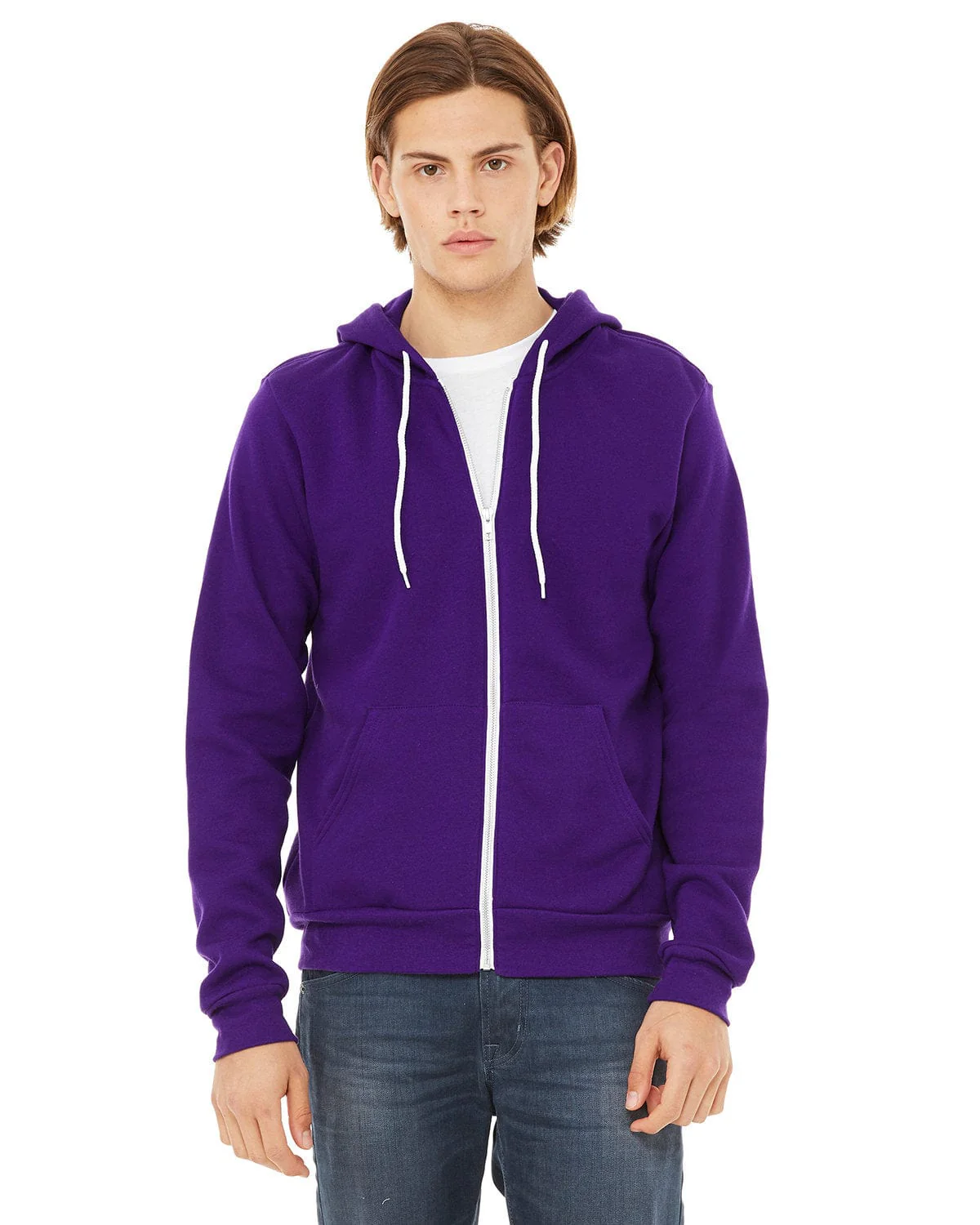 Bella+Canvas 3739 Unisex Poly-Cotton Fleece Full-Zip Hoodies - Image 75