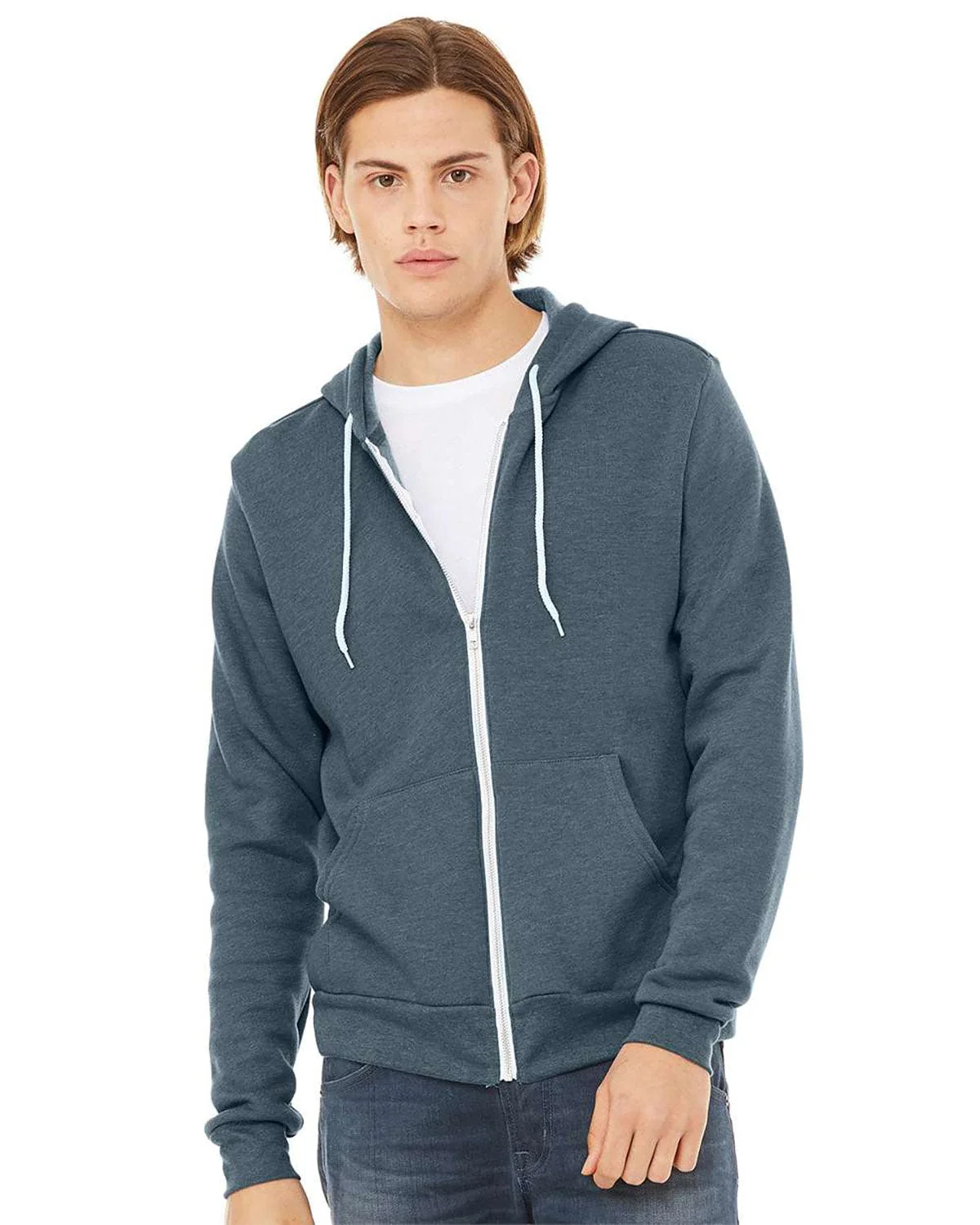 Bella+Canvas 3739 Unisex Poly-Cotton Fleece Full-Zip Hoodies - Image 77