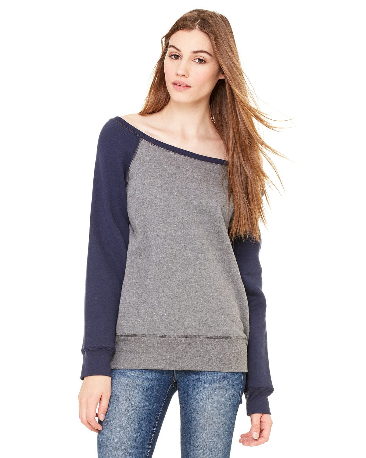 Bella+Canvas 7501 Ladies' Sponge Fleece Wide Neck Sweatshirt - Image 27