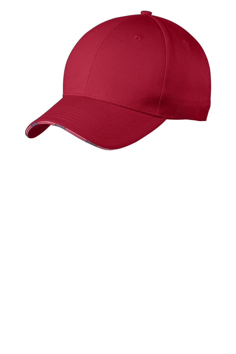 Port Authority Americana Flag Sandwich Cap. C829 - Image 17