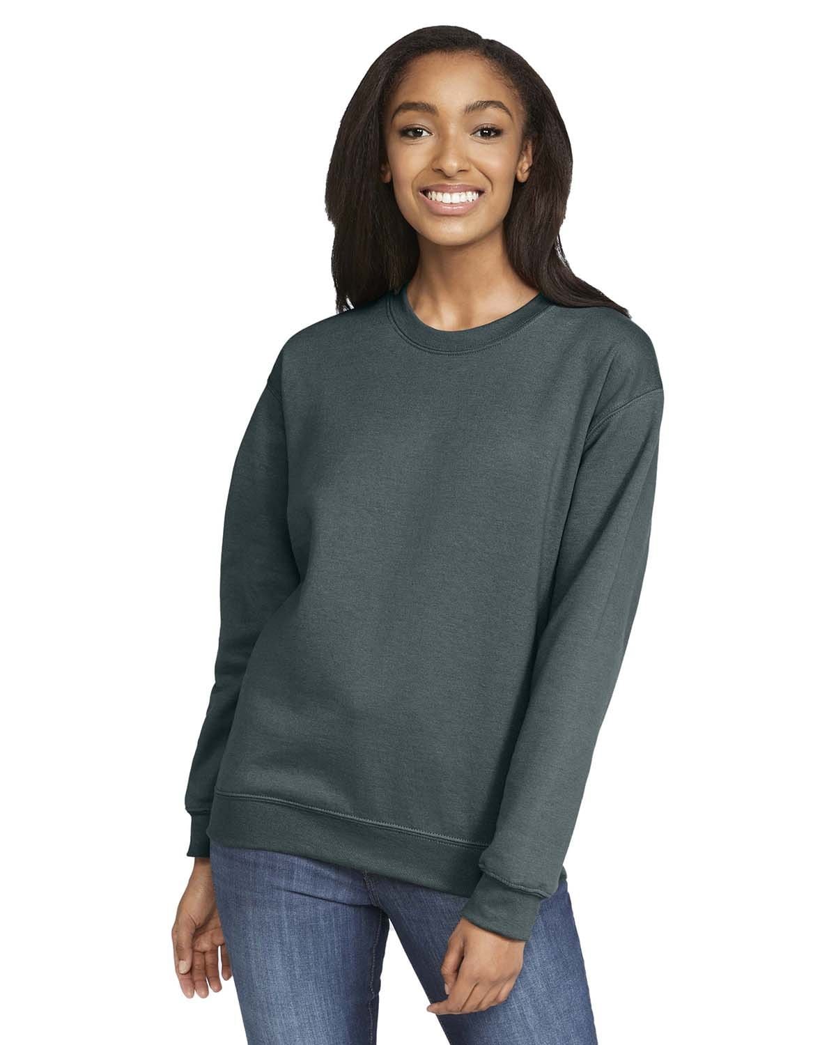 Gildan SF000 Adult Softstyle Fleece Crew Sweatshirt - Image 23