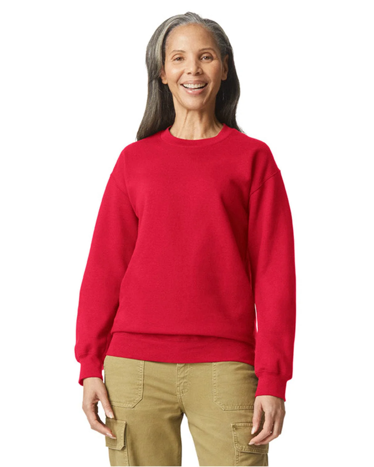 Gildan SF000 Adult Softstyle Fleece Crew Sweatshirt - Image 5