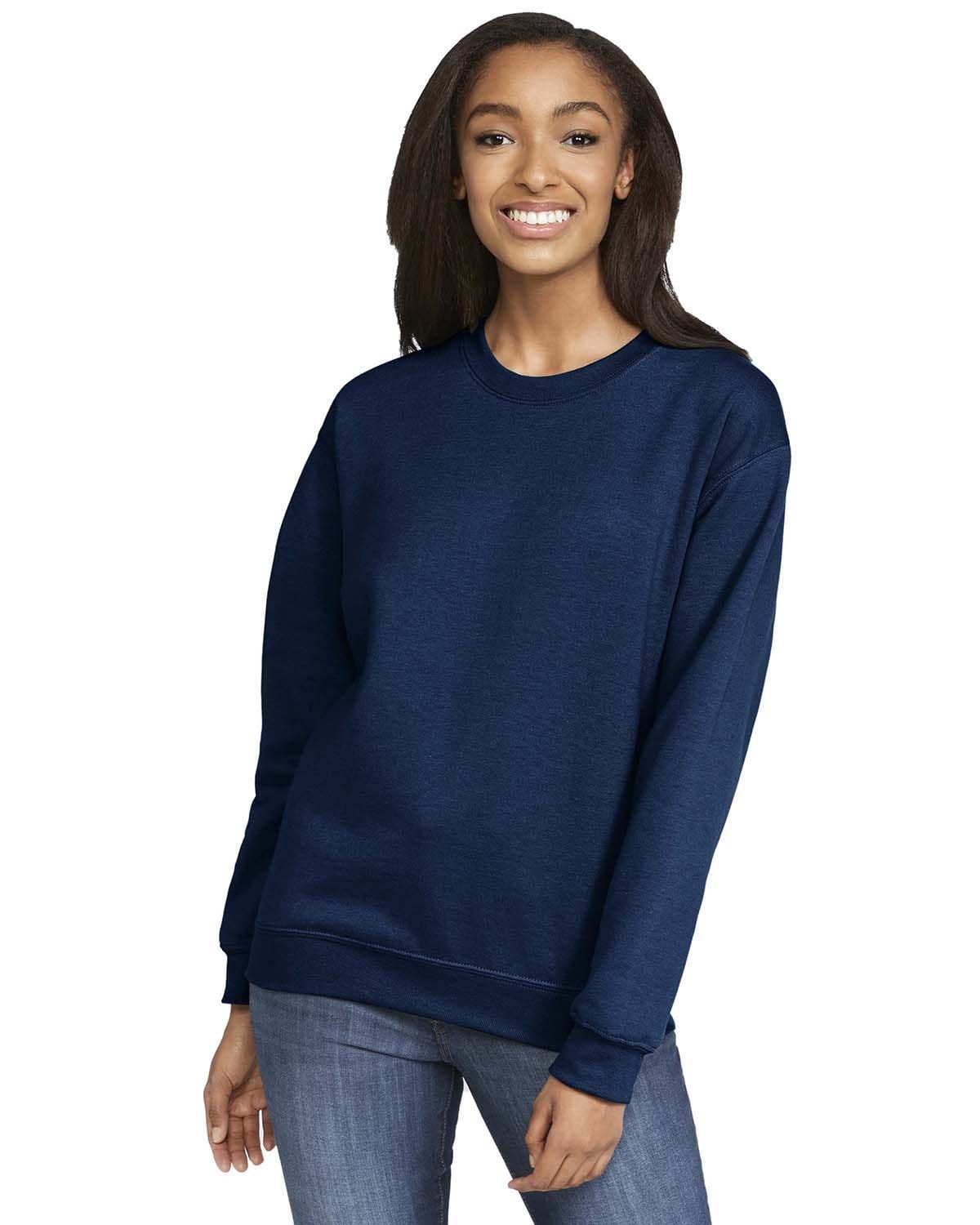 Gildan SF000 Adult Softstyle Fleece Crew Sweatshirt - Image 10
