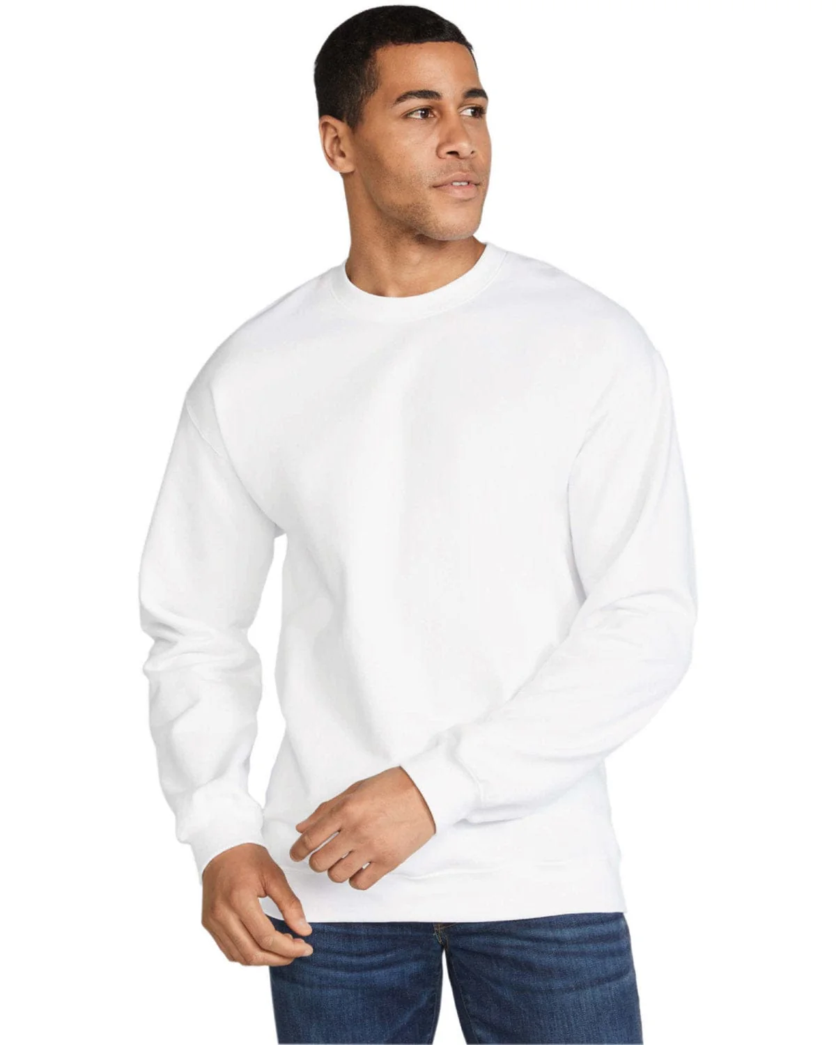 Gildan SF000 Adult Softstyle Fleece Crew Sweatshirt - Image 9