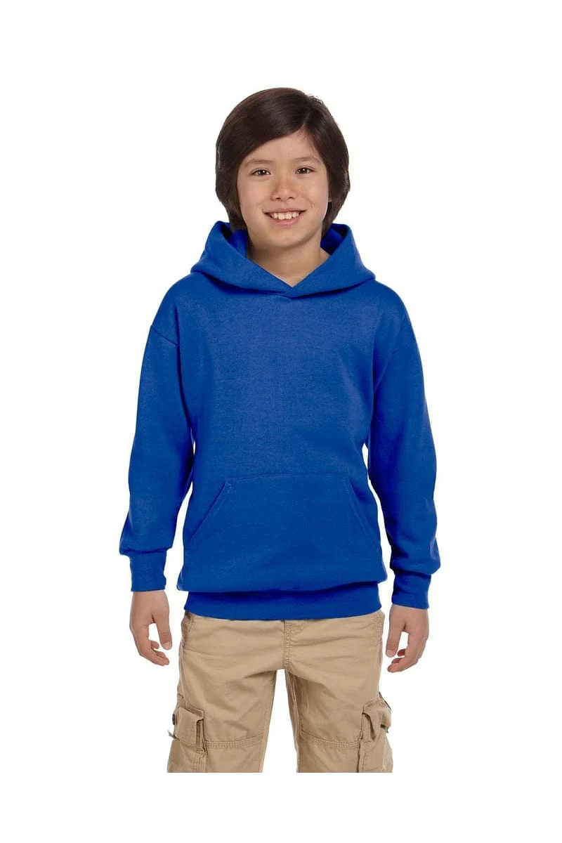 Hanes P473 Youth 7.8 oz. EcoSmart(r) 50/50 Pullover Hood - Image 10
