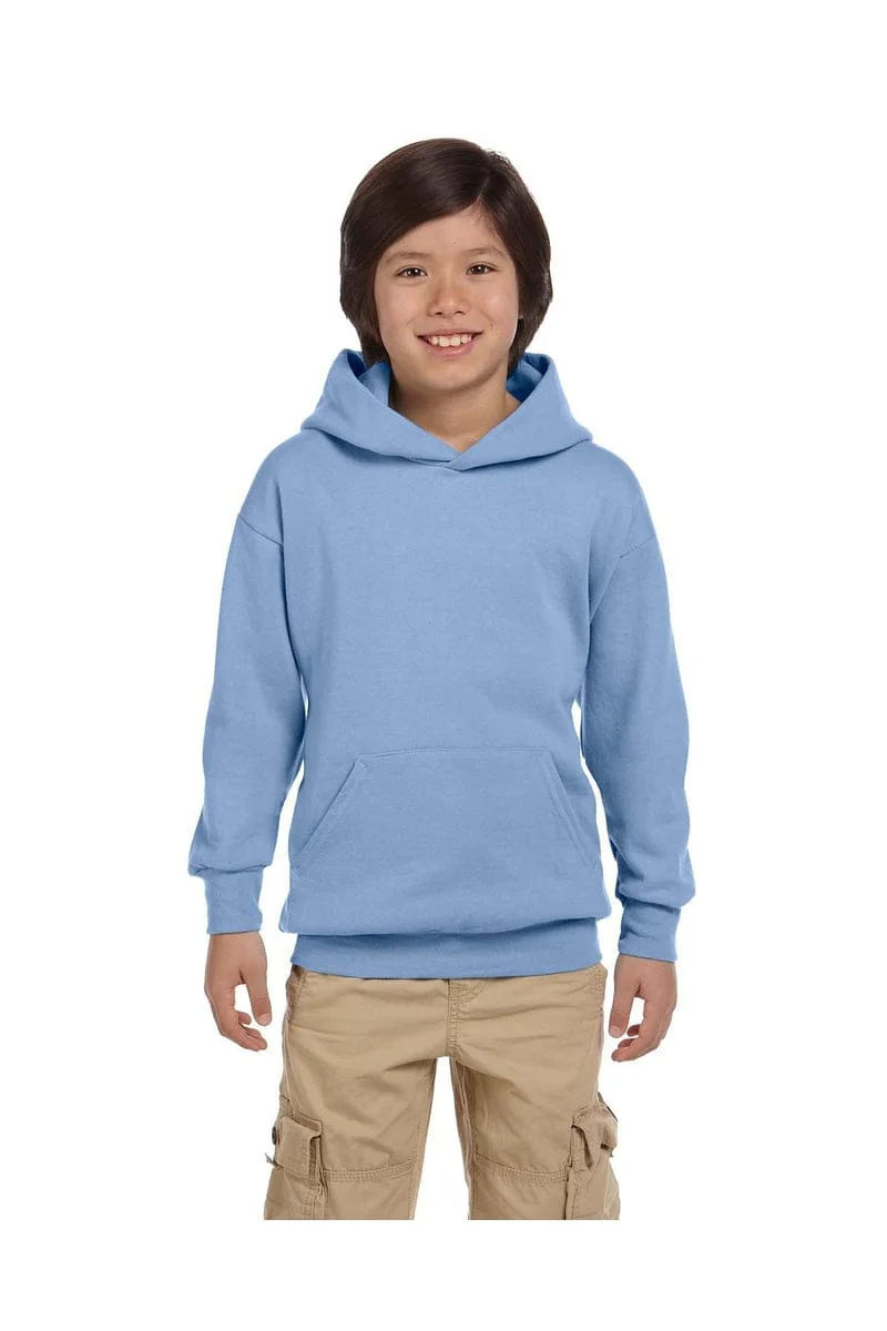 Hanes P473 Youth 7.8 oz. EcoSmart(r) 50/50 Pullover Hood - Image 4