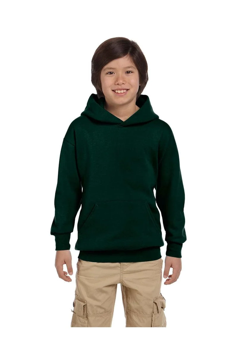 Hanes P473 Youth 7.8 oz. EcoSmart(r) 50/50 Pullover Hood - Image 5
