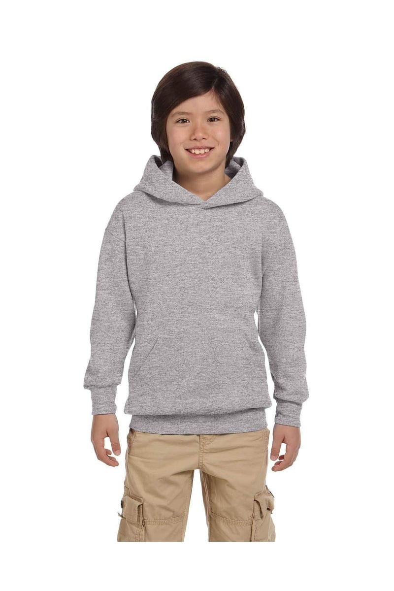 Hanes P473 Youth 7.8 oz. EcoSmart(r) 50/50 Pullover Hood - Image 6