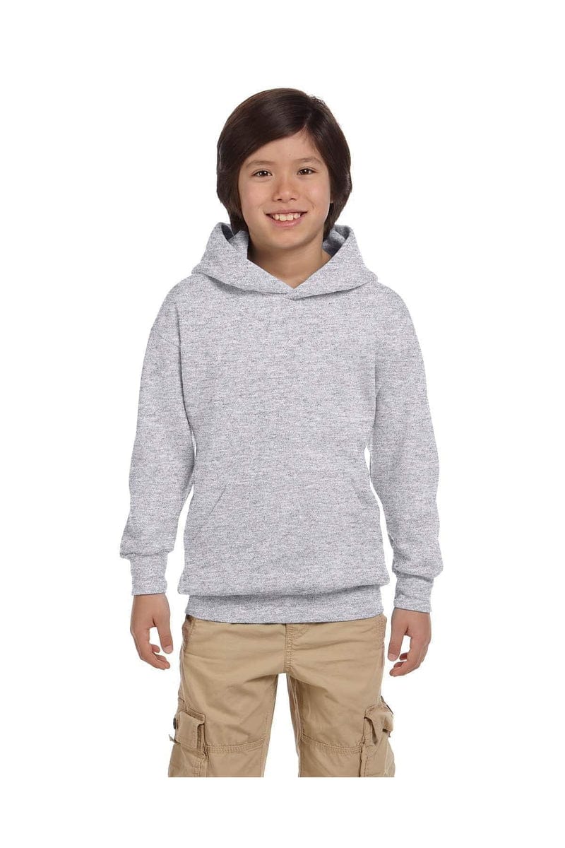 Hanes P473 Youth 7.8 oz. EcoSmart(r) 50/50 Pullover Hood - Image 8
