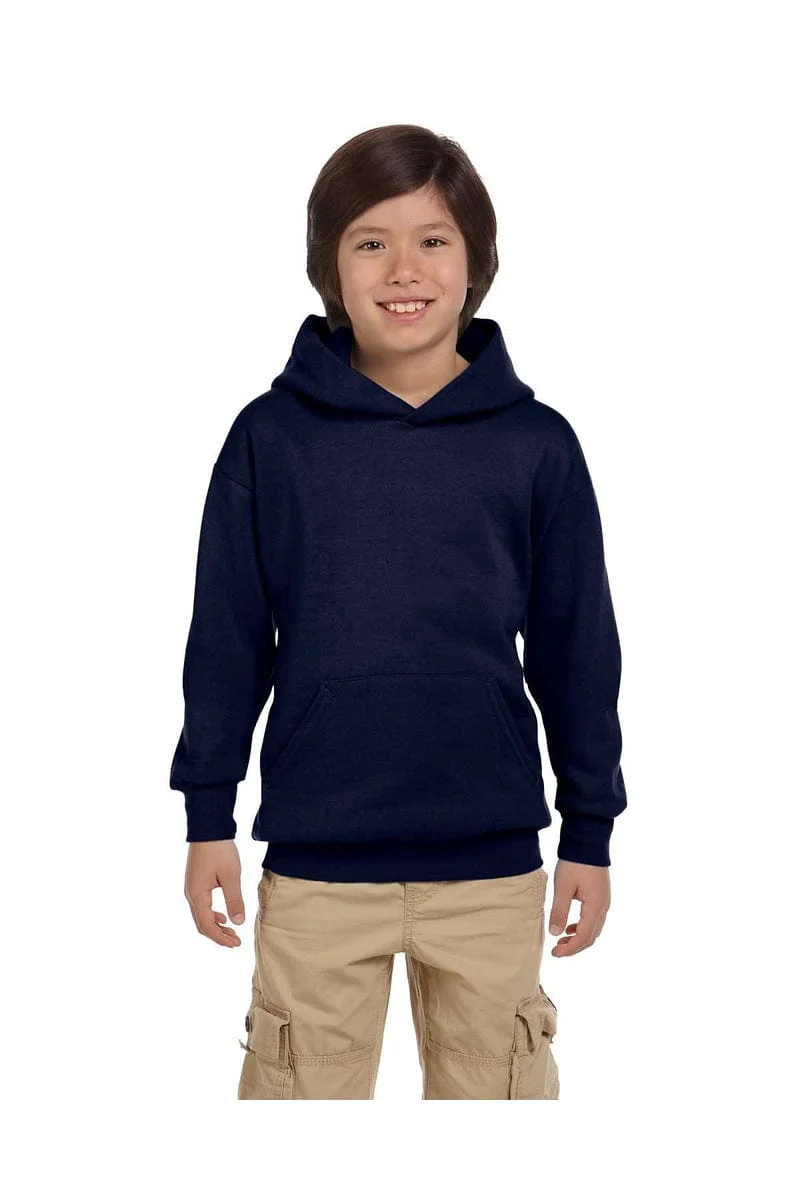 Hanes P473 Youth 7.8 oz. EcoSmart(r) 50/50 Pullover Hood - Image 9