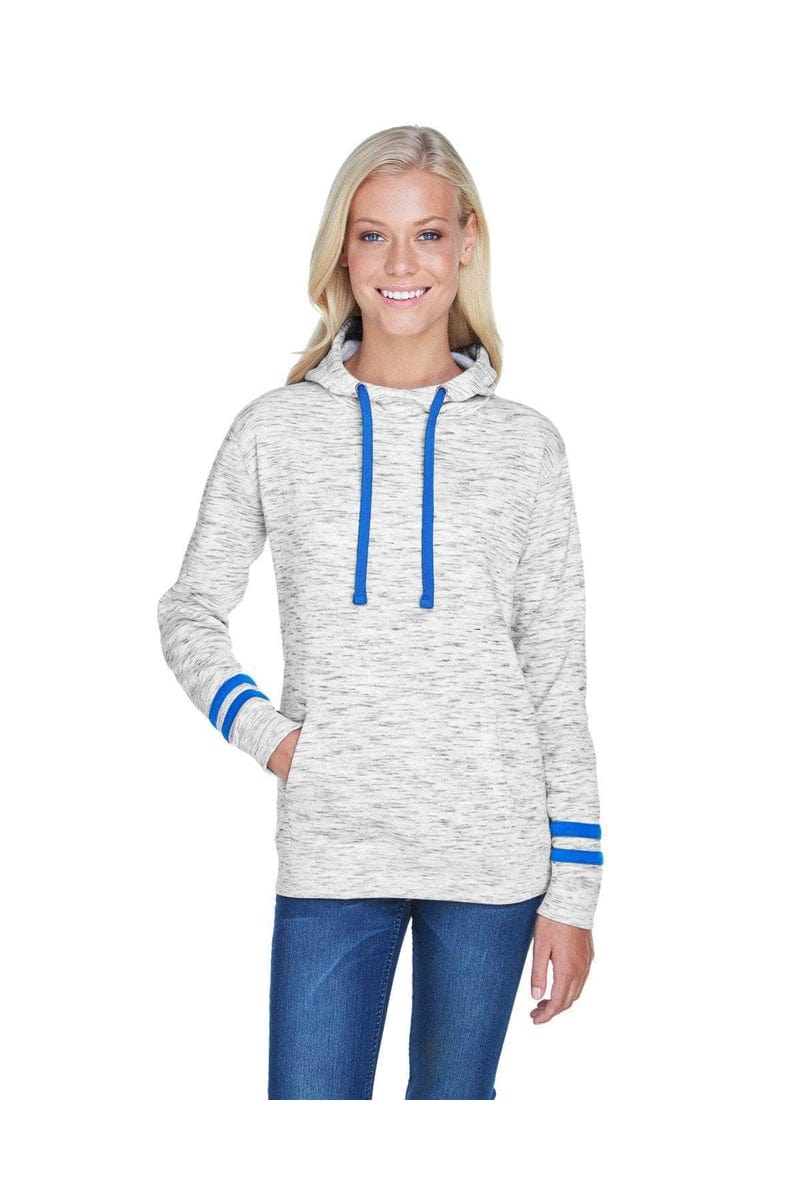 J America JA8674 Ladies' Melange Scuba Neck Sweatshirt - Image 4