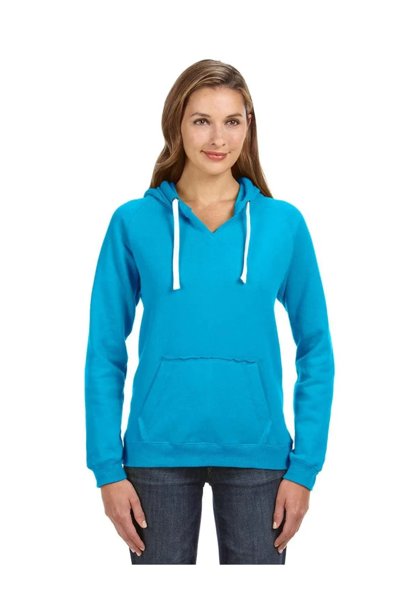 J America JA8836 Ladies' Sydney Brushed V-Neck Hood - Image 11