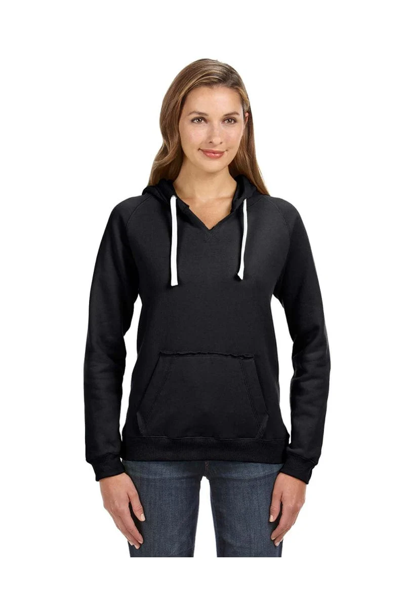 J America JA8836 Ladies' Sydney Brushed V-Neck Hood - Image 13