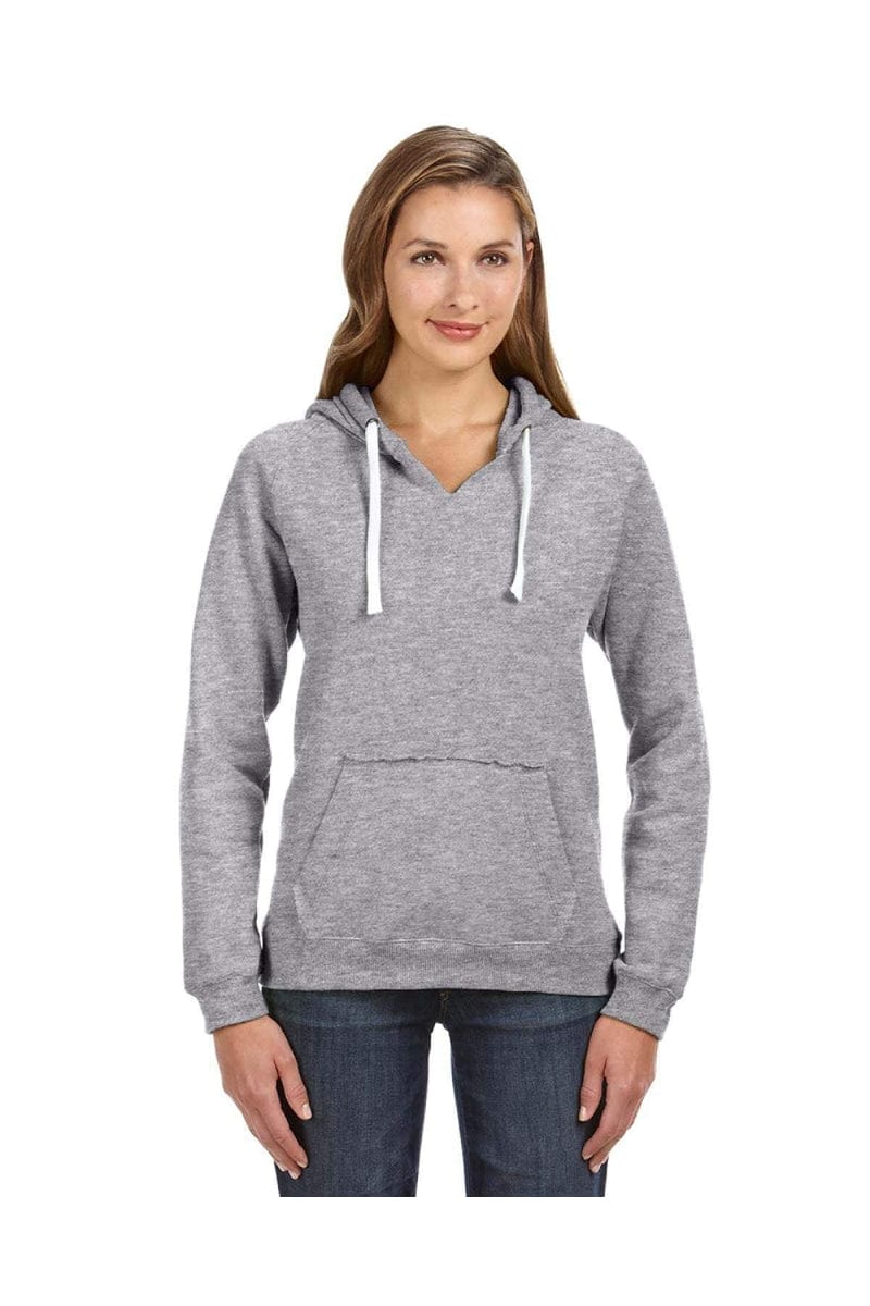 J America JA8836 Ladies' Sydney Brushed V-Neck Hood - Image 3