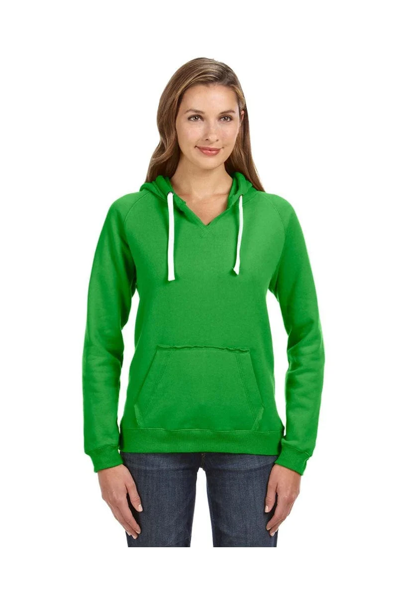 J America JA8836 Ladies' Sydney Brushed V-Neck Hood - Image 4