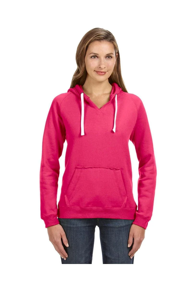 J America JA8836 Ladies' Sydney Brushed V-Neck Hood - Image 6