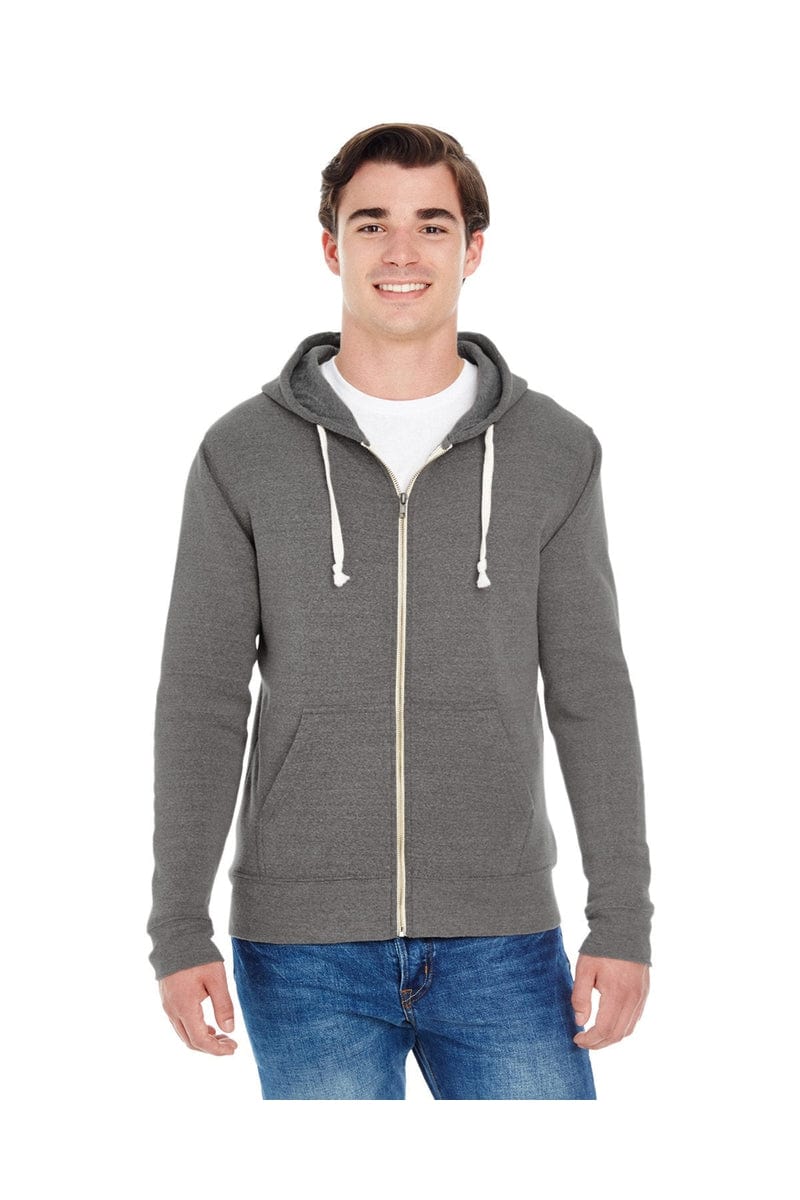 J America JA8872 Adult Triblend Full-Zip Fleece Hood - Image 12