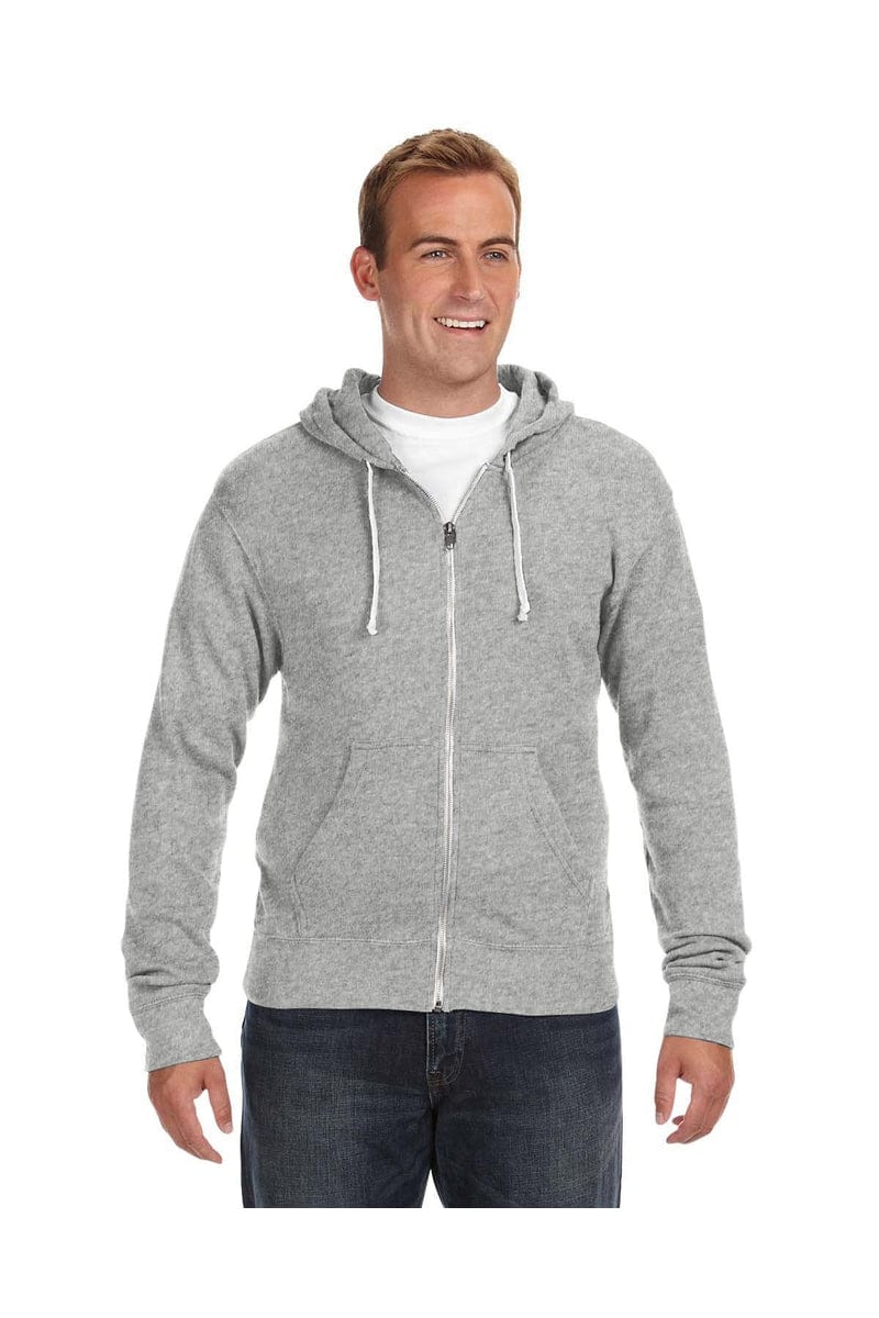 J America JA8872 Adult Triblend Full-Zip Fleece Hood - Image 7