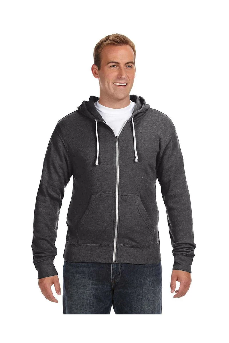 J America JA8872 Adult Triblend Full-Zip Fleece Hood - Image 9