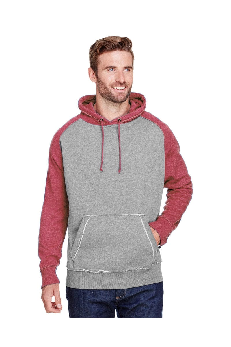 J America JA8885 Adult Vintage Heather Pullover Hood - Image 16