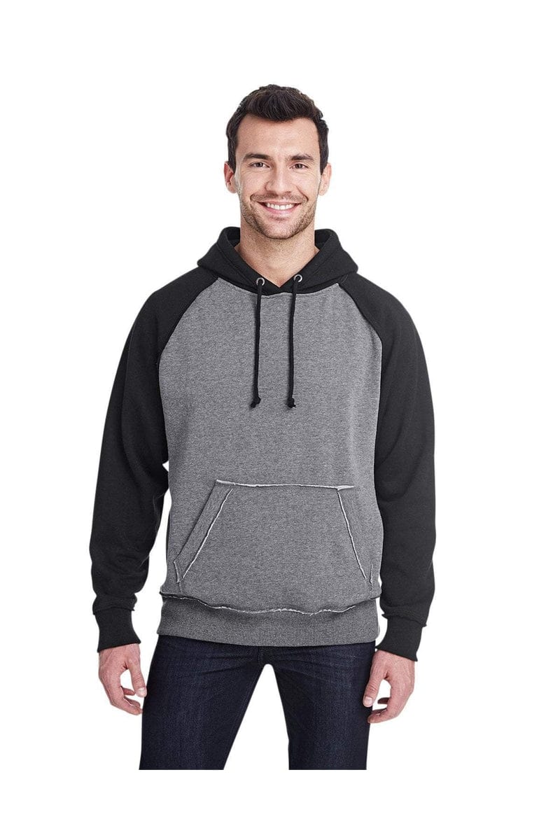 J America JA8885 Adult Vintage Heather Pullover Hood - Image 6