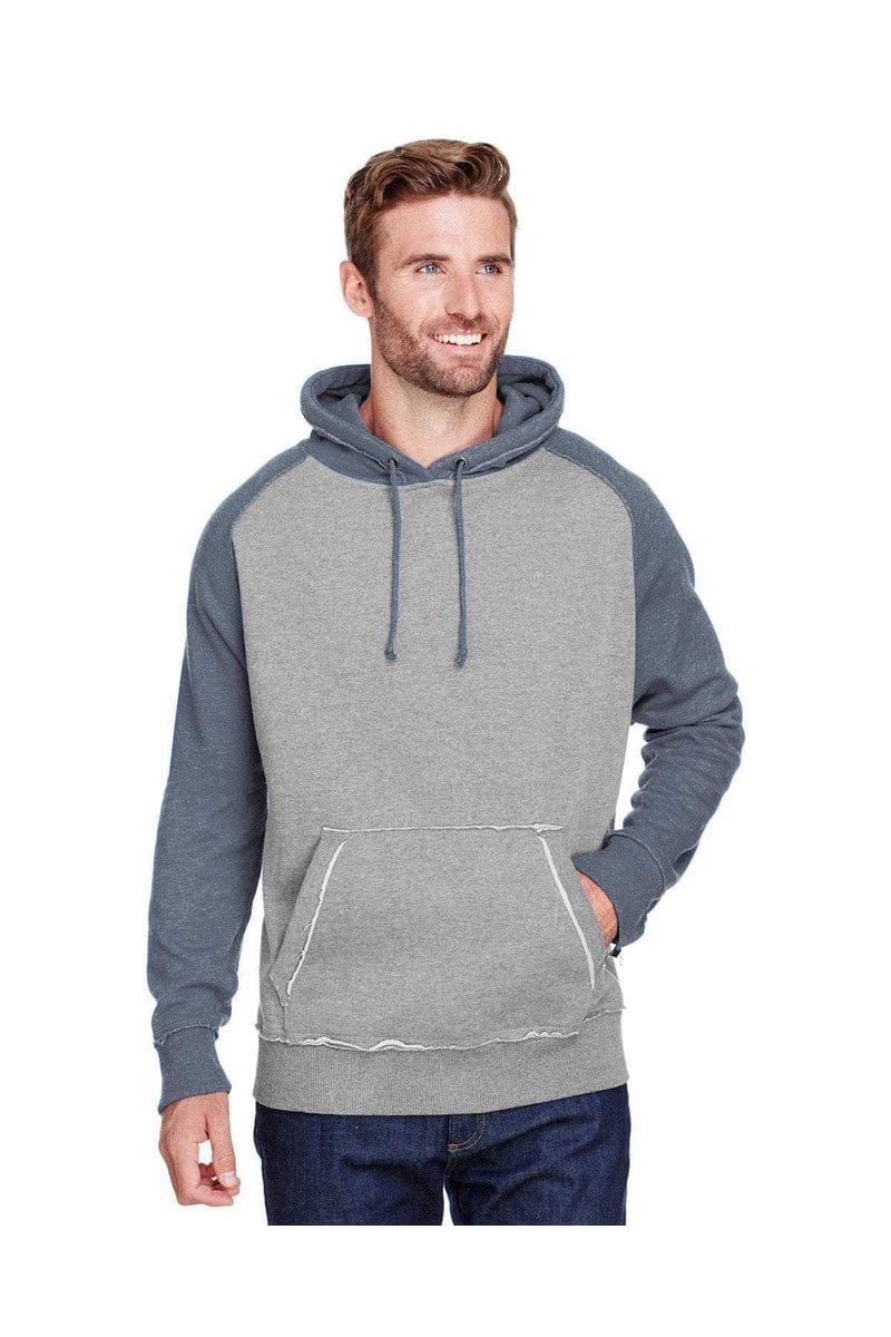 J America JA8885 Adult Vintage Heather Pullover Hood - Image 8