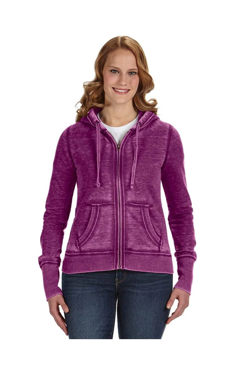 J America JA8913 Ladies' Zen Full-Zip Fleece Hood - Image 10