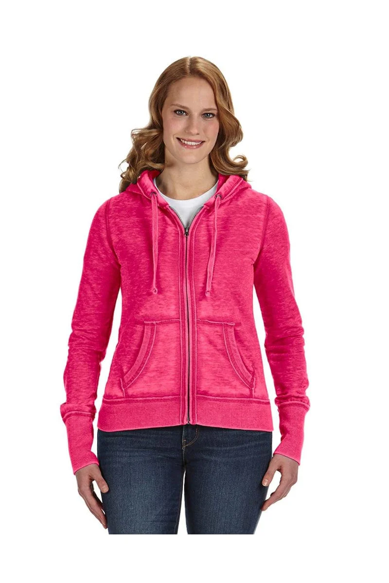 J America JA8913 Ladies' Zen Full-Zip Fleece Hood - Image 6