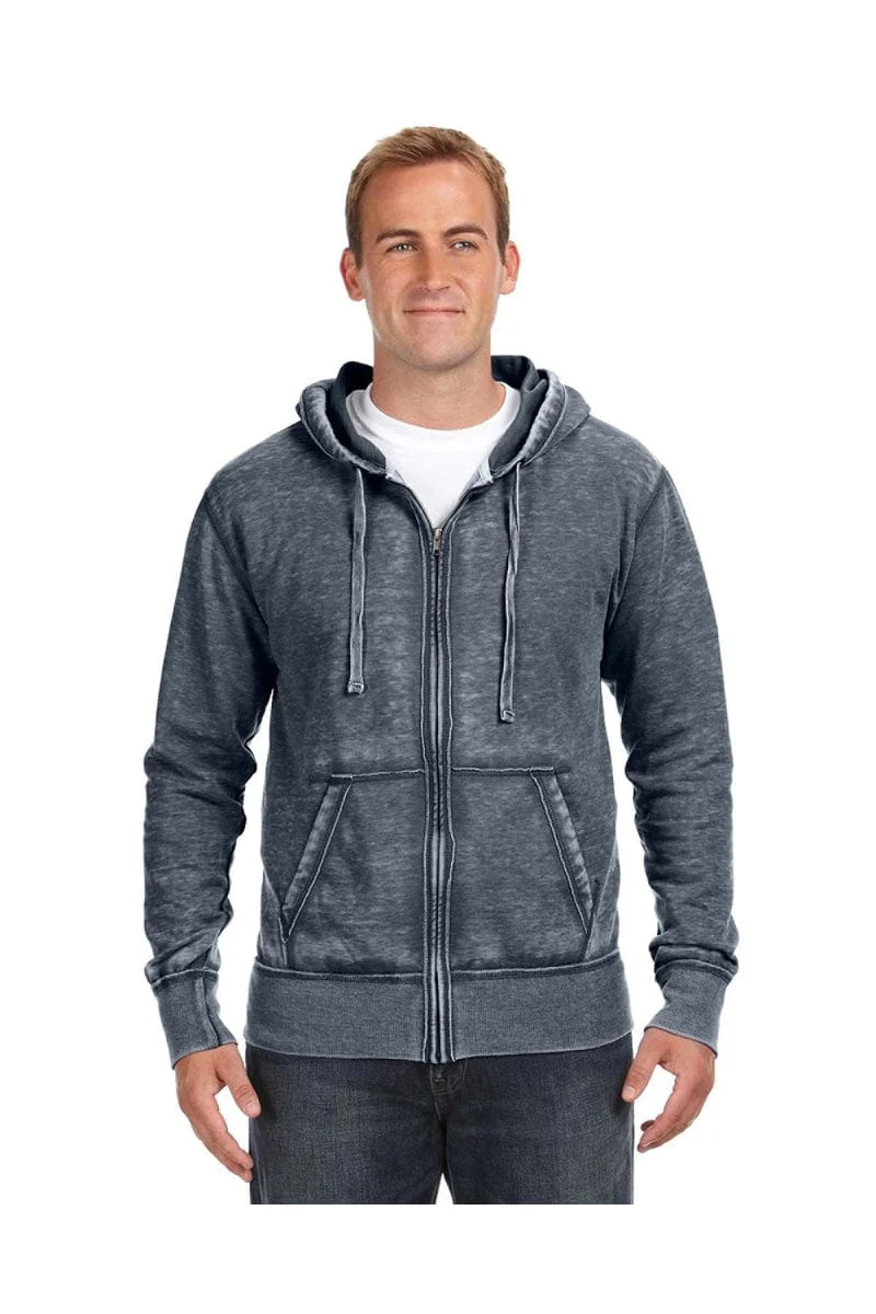 J America JA8916 Adult Vintage Zen Full-Zip Fleece Hood - Image 4