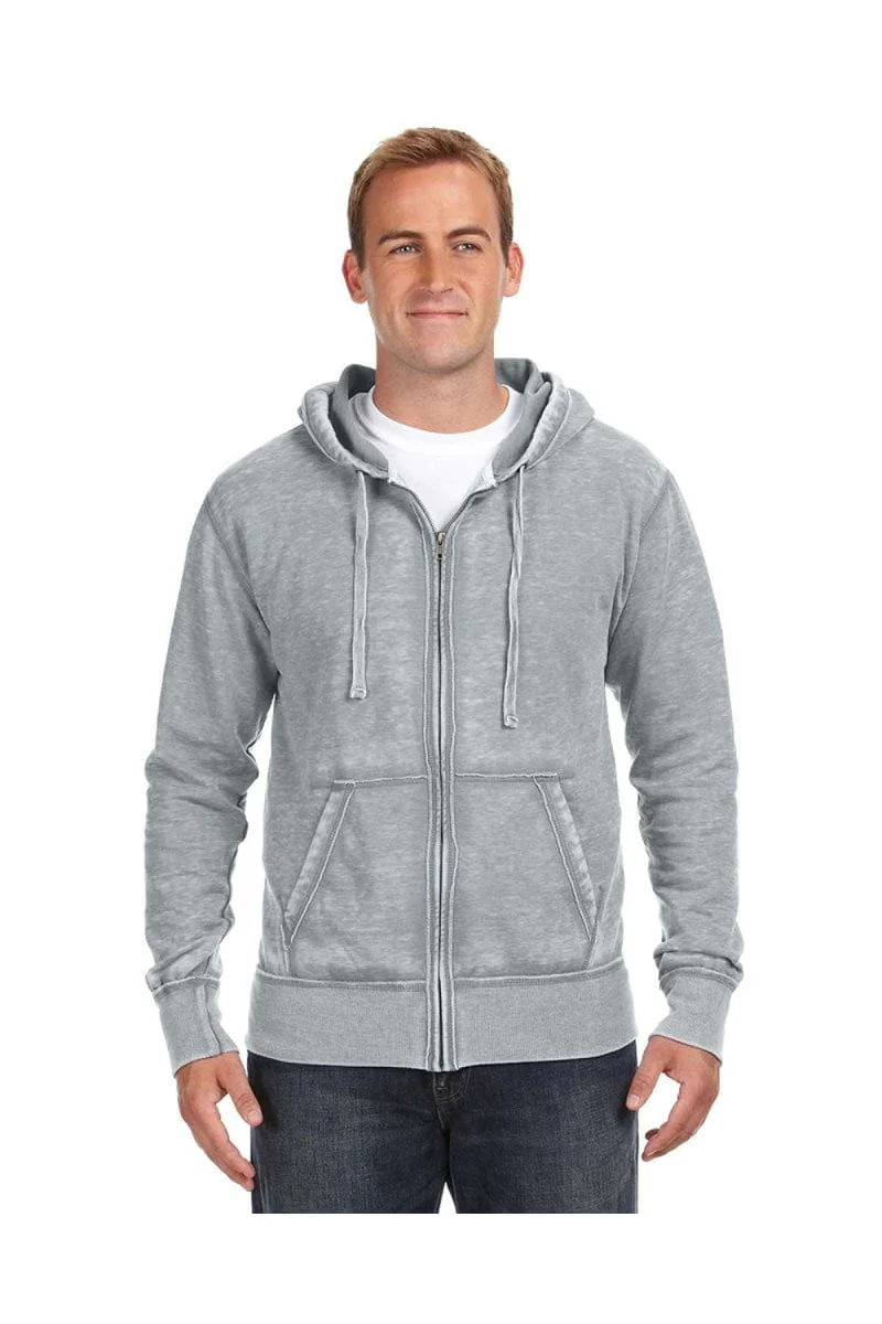 J America JA8916 Adult Vintage Zen Full-Zip Fleece Hood - Image 5