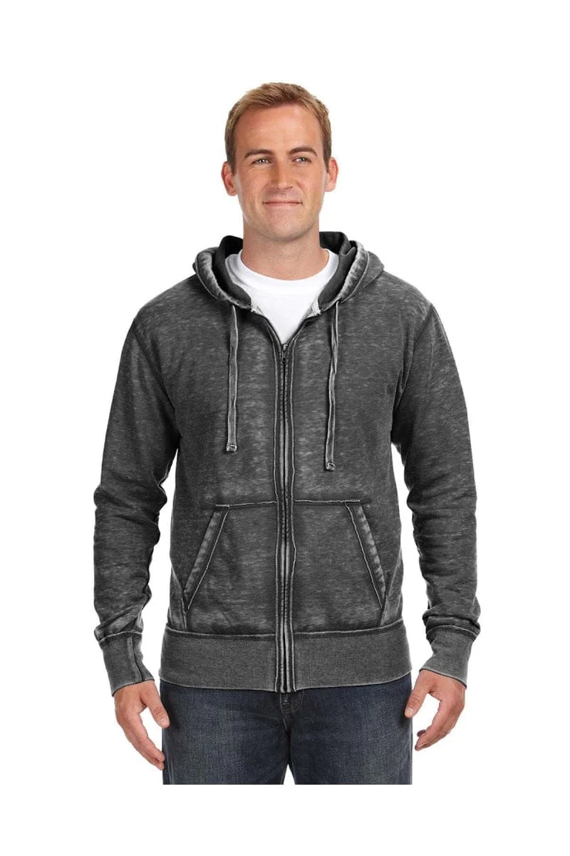 J America JA8916 Adult Vintage Zen Full-Zip Fleece Hood - Image 7