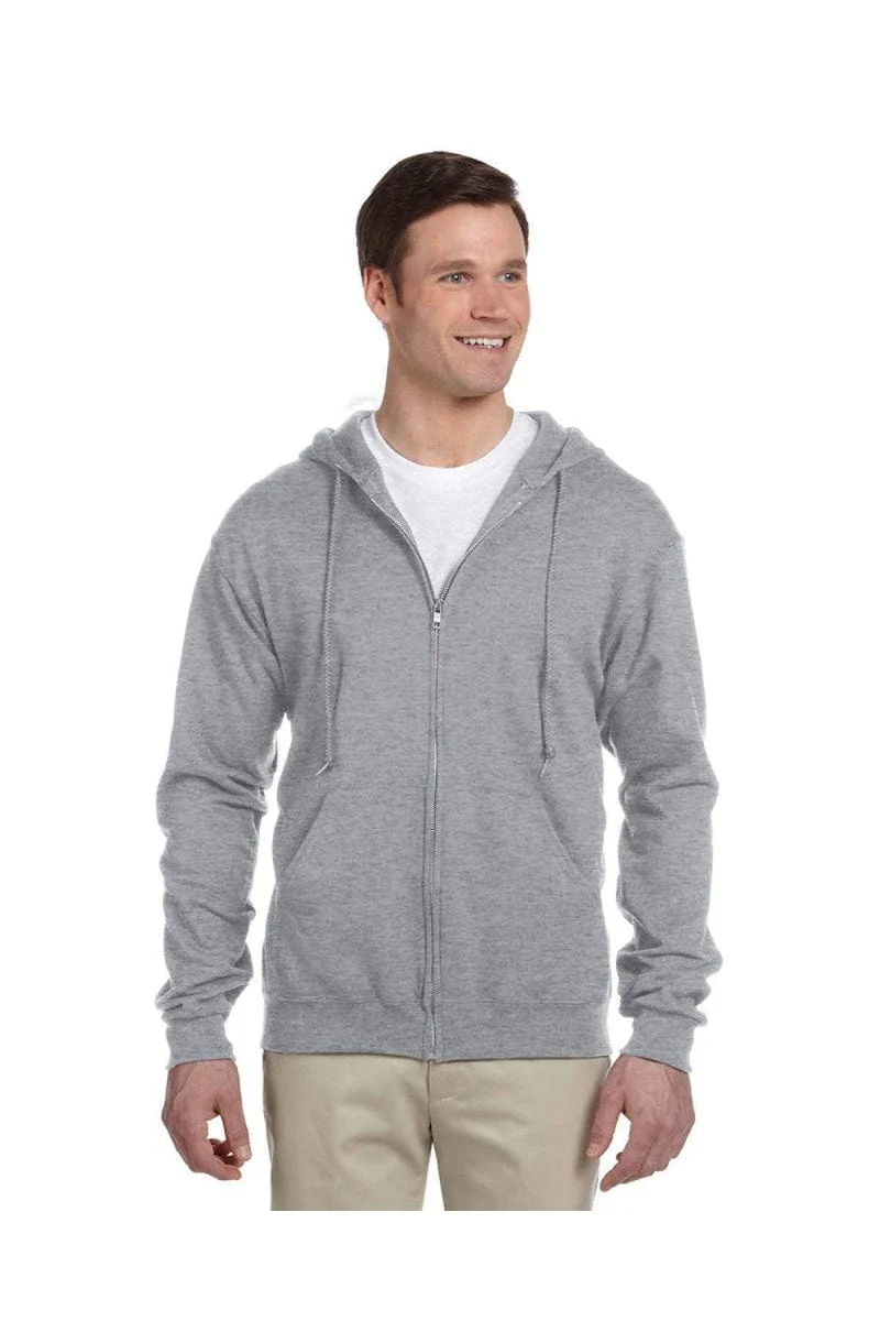 Jerzees 993 Adult 8 oz. NuBlend(r) Fleece Full-Zip Hood, Basic Colors - Image 4