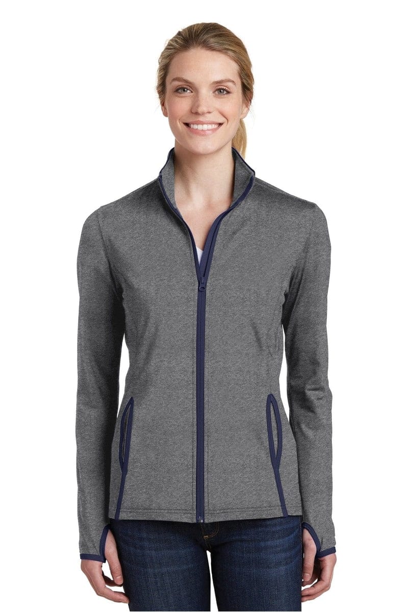 Sport-Tek LST853 Ladies Sport-Wick Stretch Contrast Full-Zip Jacket - Image 15