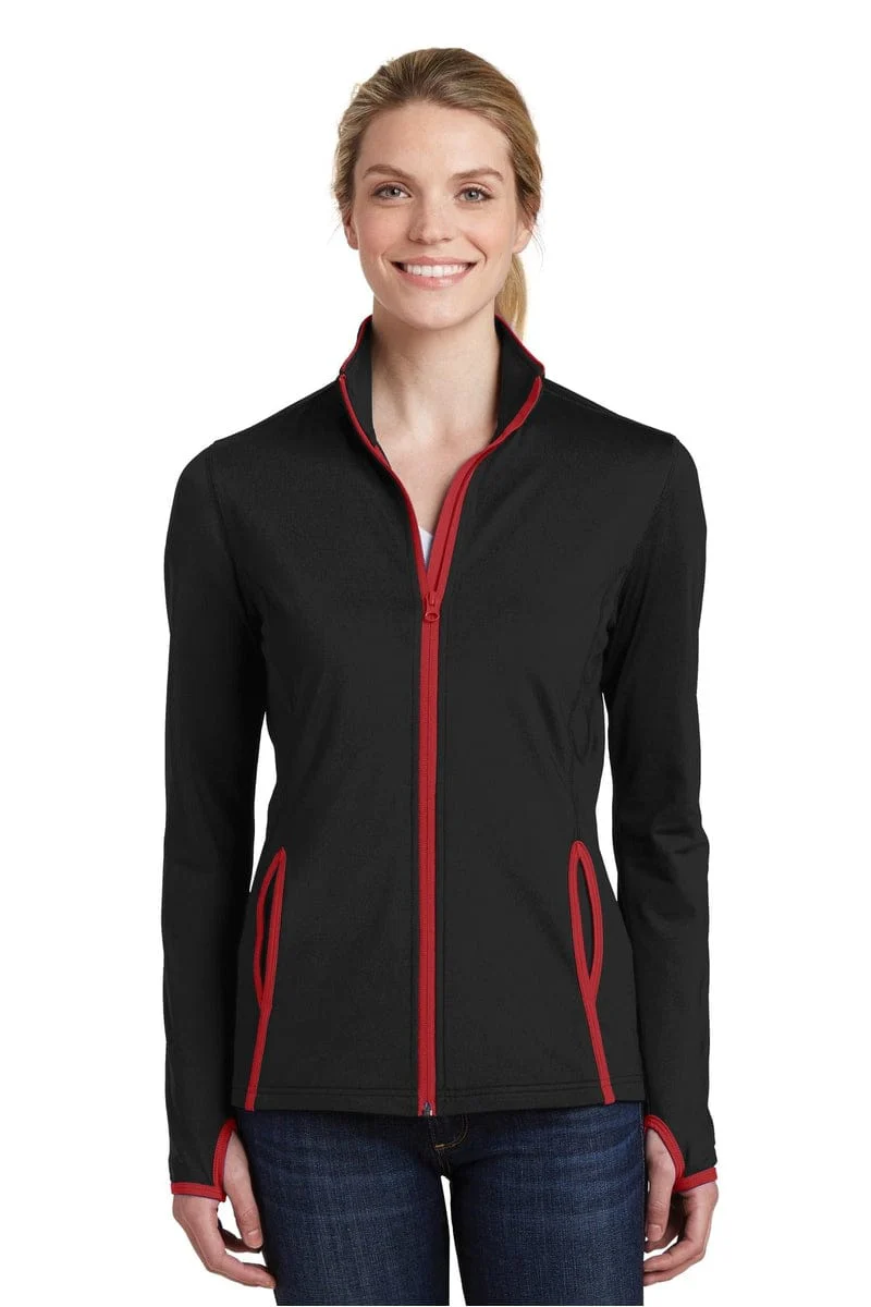 Sport-Tek LST853 Ladies Sport-Wick Stretch Contrast Full-Zip Jacket - Image 18