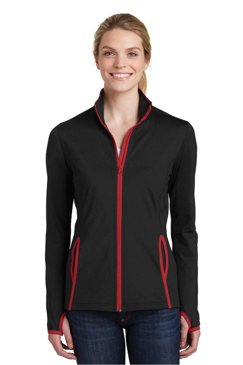 Sport-Tek LST853 Ladies Sport-Wick Stretch Contrast Full-Zip Jacket - Image 34