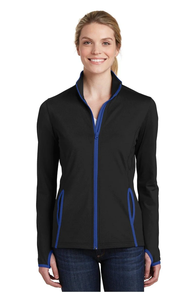 Sport-Tek LST853 Ladies Sport-Wick Stretch Contrast Full-Zip Jacket - Image 43