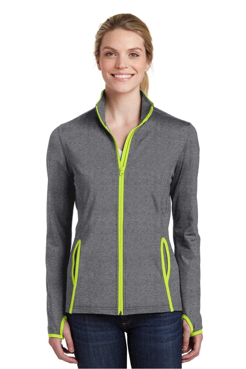 Sport-Tek LST853 Ladies Sport-Wick Stretch Contrast Full-Zip Jacket - Image 5