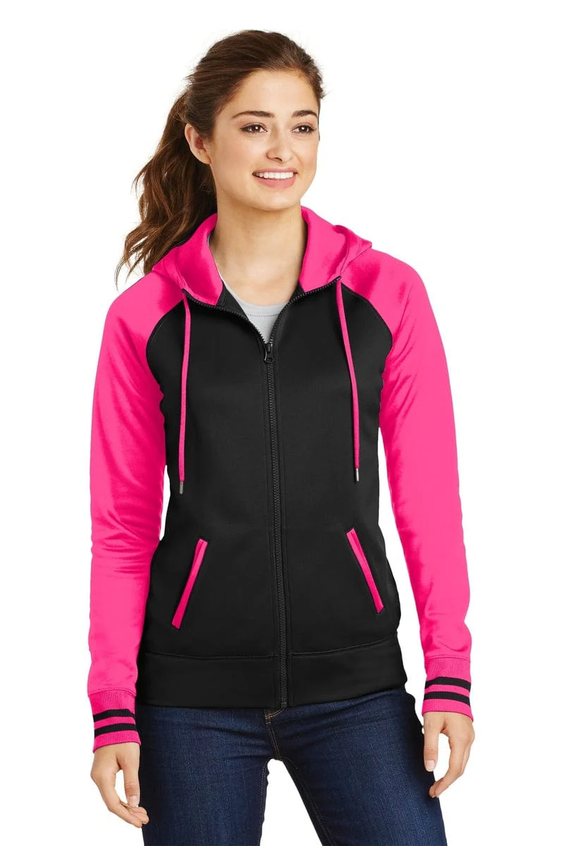 Sport-Tek LST236 Ladies Sport-Wick Varsity Fleece Full-Zip Hooded Jacket - Image 15