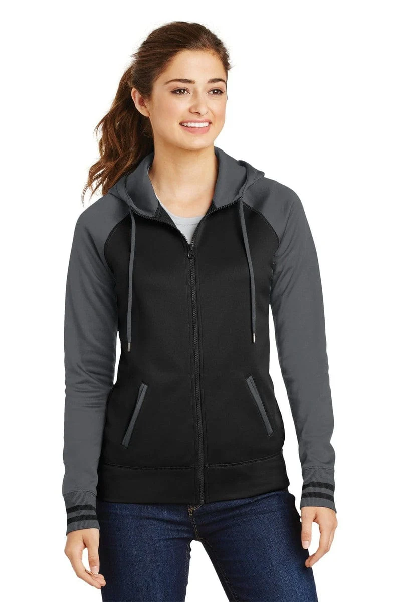Sport-Tek LST236 Ladies Sport-Wick Varsity Fleece Full-Zip Hooded Jacket - Image 16