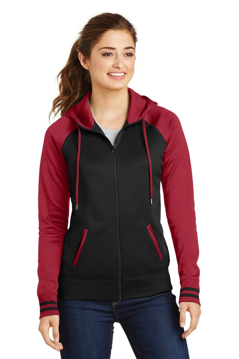 Sport-Tek LST236 Ladies Sport-Wick Varsity Fleece Full-Zip Hooded Jacket - Image 28