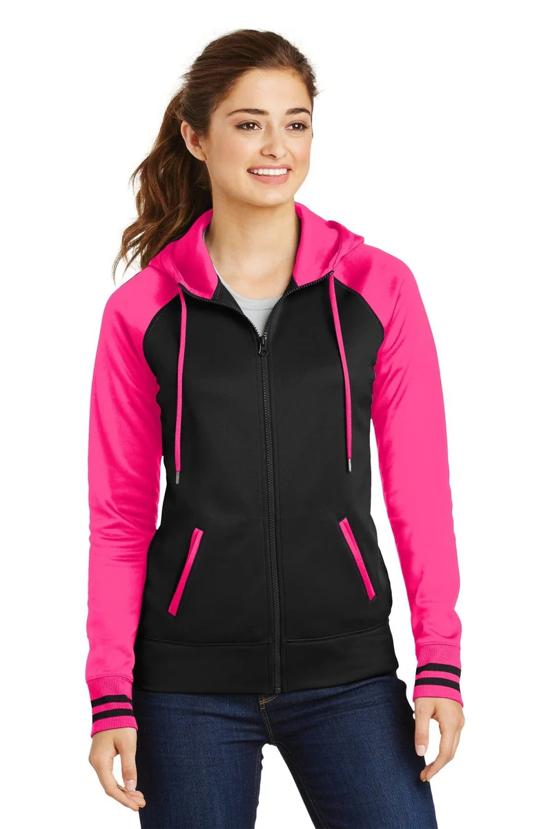 Sport-Tek LST236 Ladies Sport-Wick Varsity Fleece Full-Zip Hooded Jacket - Image 30