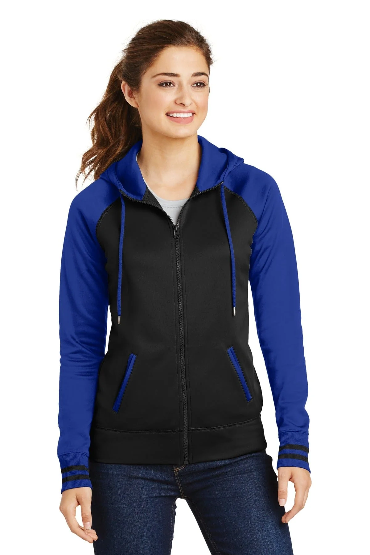 Sport-Tek LST236 Ladies Sport-Wick Varsity Fleece Full-Zip Hooded Jacket - Image 37