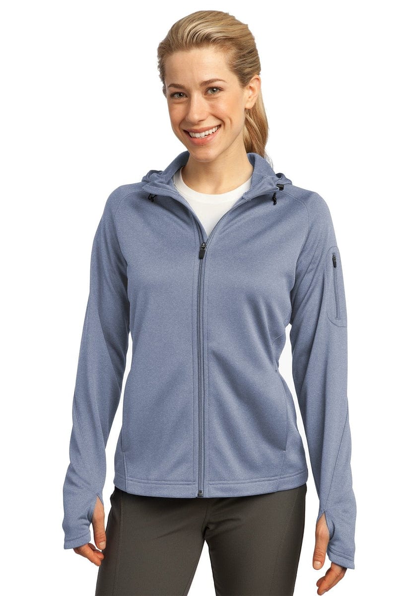 Sport-Tek L248 Ladies Tech Fleece Full-Zip Hooded Jacket. - Image 3