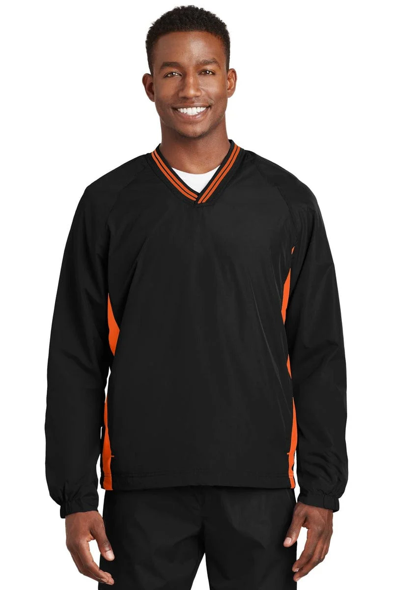 Sport-Tek JST62 Tipped V-Neck Raglan Wind Shirt - Image 14
