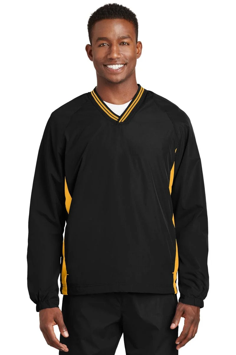 Sport-Tek JST62 Tipped V-Neck Raglan Wind Shirt - Image 15
