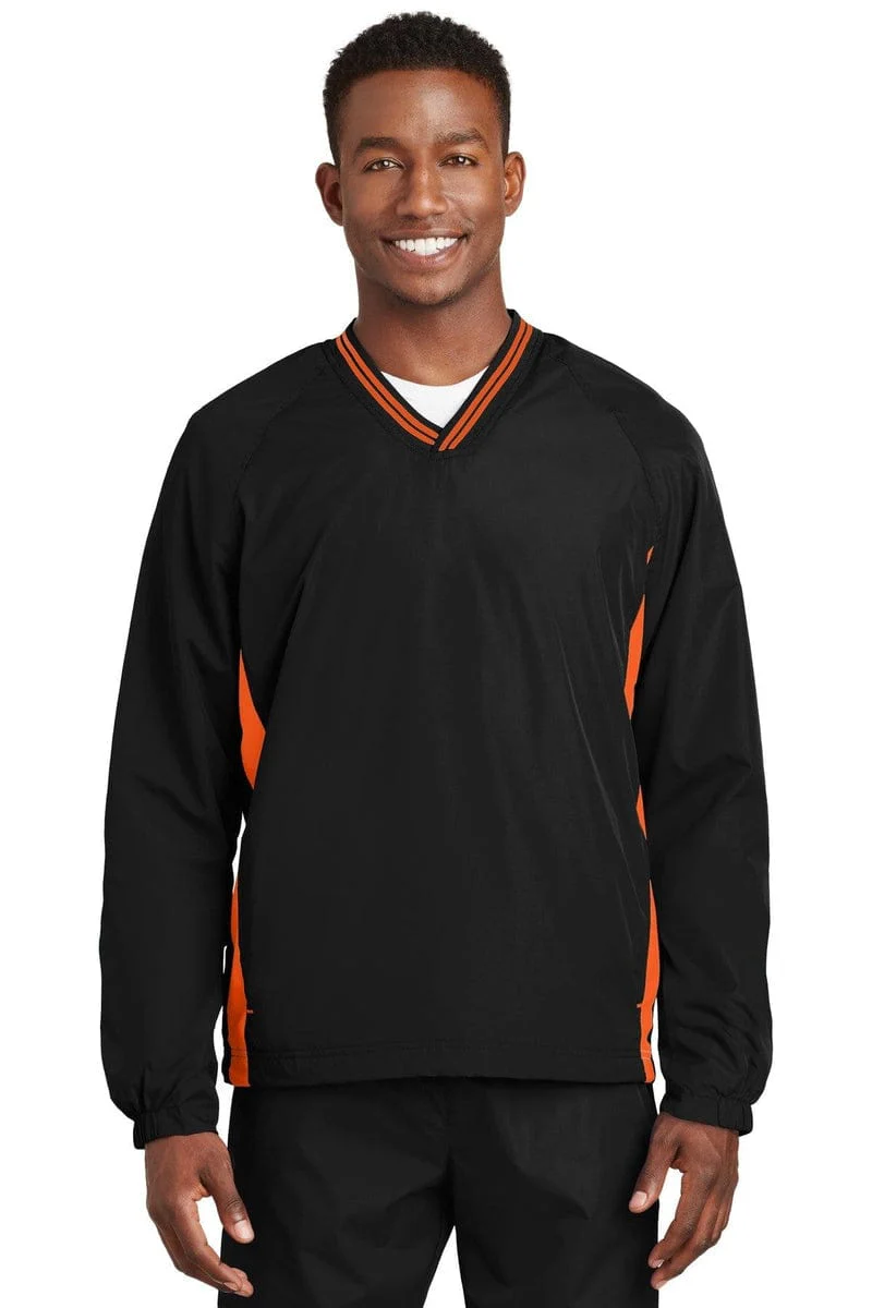 Sport-Tek JST62 Tipped V-Neck Raglan Wind Shirt - Image 19